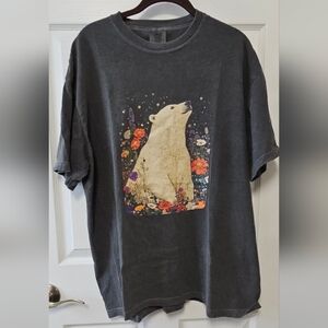 Polar Bear And Wildflower Print Tee XL